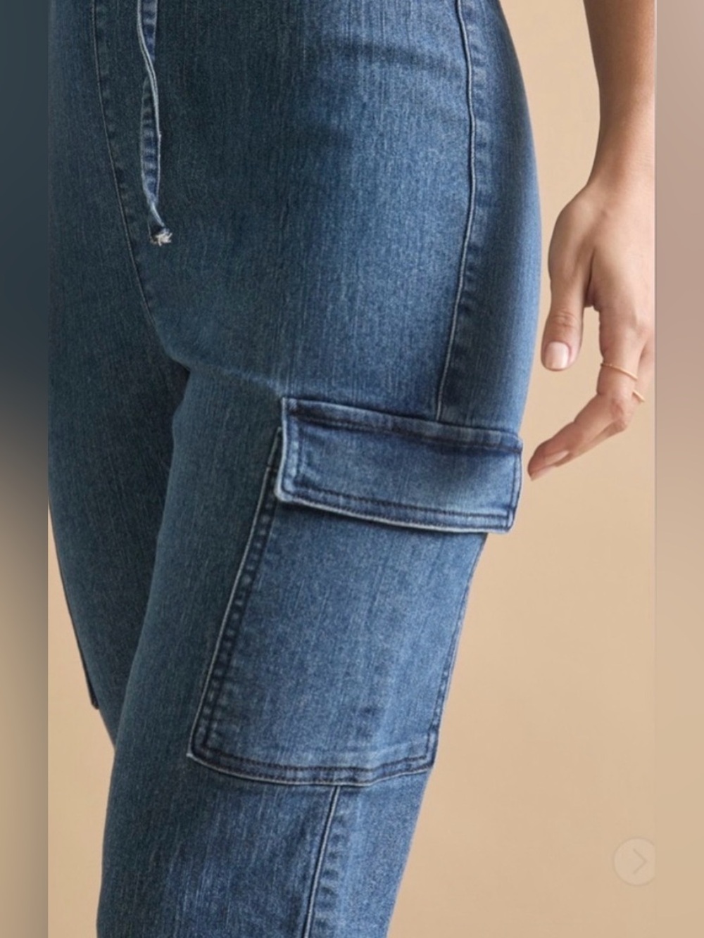 Stretch Denim Cargo Jumper - Picture 3 of 4